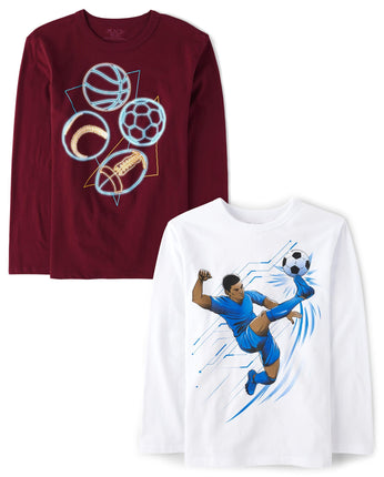 The Children's Place Boys' Sports Long Sleeve Grap