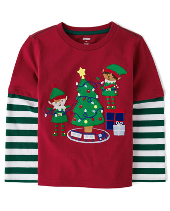 Gymboree Boys and Toddler Embroidered Graphic Long