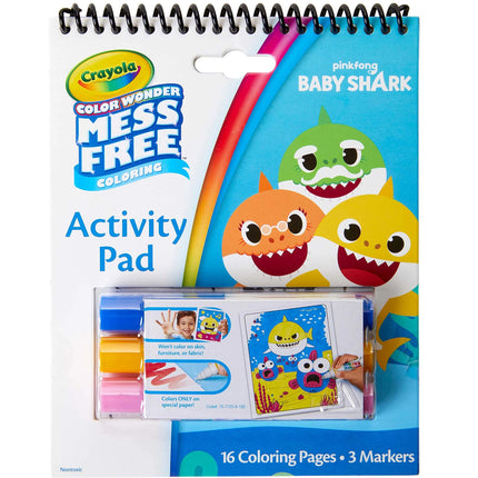 CRAYOLA Baby Shark Color Wonder Travel Activity Pa