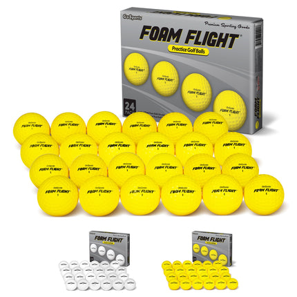 GoSports Foam Flight Practice Golf Balls 24 Pack -