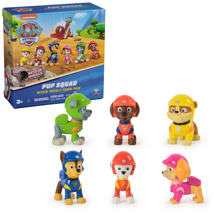 Paw Patrol: Rescue Wheels, 6-Piece Pup Squad Actio