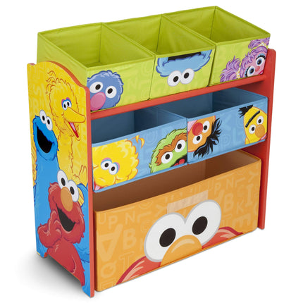 Delta Children Multi-Bin Toy Organizer, Sesame Str