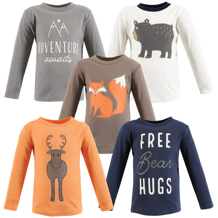 Hudson Baby Baby Long Sleeve T-Shirts, Woodland, 1