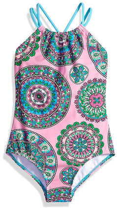 Kanu Surf Girls Halter Beach Sport 1-Piece Swimsui