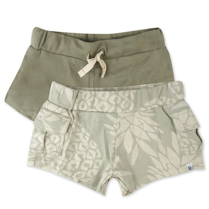 HonestBaby 2-Pack Cargo Shorts 100% Organic Cotton