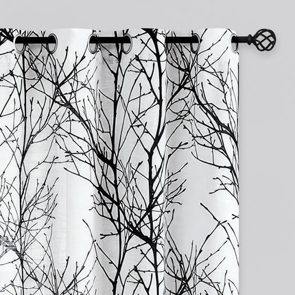 Fmfunctex Linen Semi Sheer Curtains for Bedroom, B