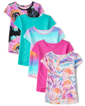 The Children's Place Girls' Short Sleeved Basic Pr