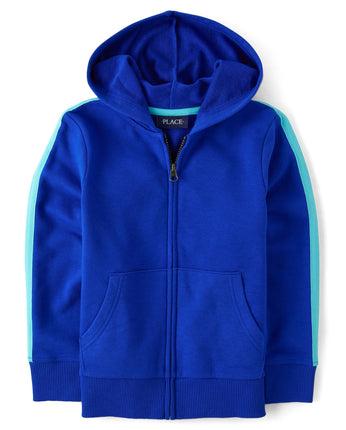 The Children's Place Boys' Full Zip Long Sleeve Fr