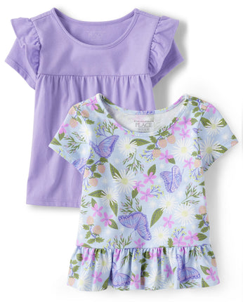The Children's Place Baby Toddler Girls Ruffle Top
