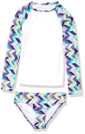 Kanu Surf Girls' Long Sleeve Rashguard UPF 50+ Two