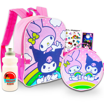 My Melody & Kuromi Backpack and Lunch Box Set for