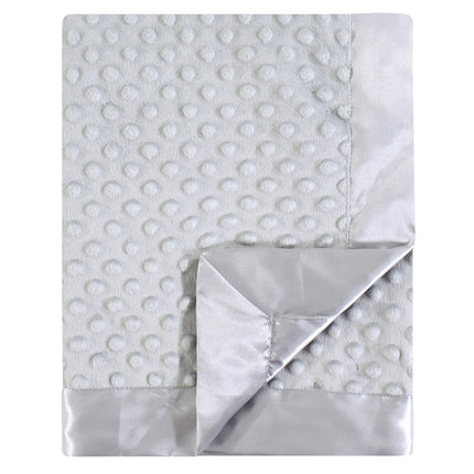 Hudson Baby Dotted Mink Blanket with Satin Binding
