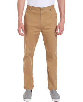 Nautica Men's Uniform Flat Front Stretch Twill Pan