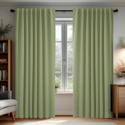 Deconovo Back Tab and Rod Pocket Blackout Curtains