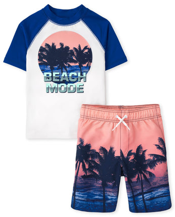 The Children's Place Boys' Short Sleeve Rashguard