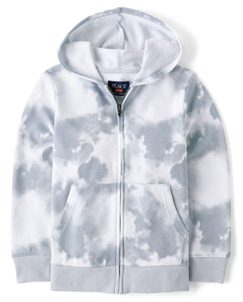 The Children's Place Boys' Full Zip Long Sleeve Fr