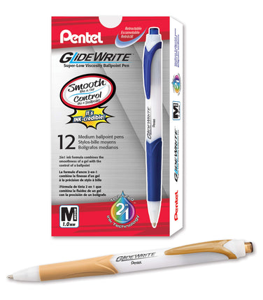 Pentel GlideWrite Ballpoint Pen with TechniFlo Ink