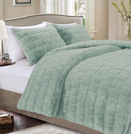Elegant Comfort Luxurious Fluffy 3-Piece Faux Fur