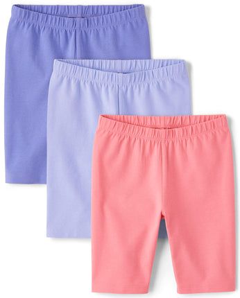 The Children's Place Girls' Solid Bike Shorts, Per