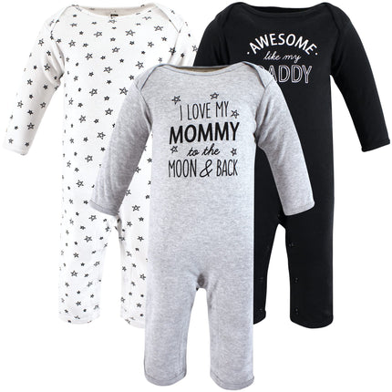 Hudson Baby baby-girls Cotton Coveralls, Mom Dad M