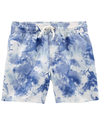 OshKosh B'Gosh Boys' Swim Trunks, Ivory Tie Dye, 6
