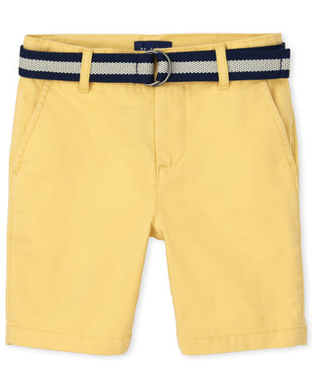 The Children's Place Boys Belted Chino Shorts, Ban