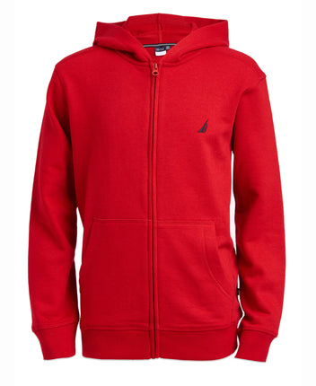 Nautica Boys' Big Fleece Zip-up Hoodie Sweatshirt,