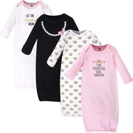 Hudson Baby Baby-Girls Cotton Gowns, Princess, Pre