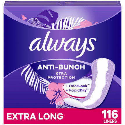 Always, Anti-Bunch Xtra Protection Daily Liners Fo