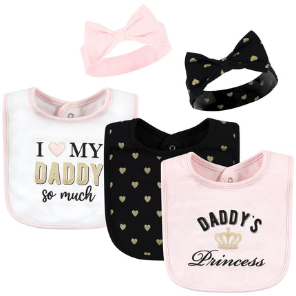 Hudson Baby Unisex BabyCotton Bib and Headband or