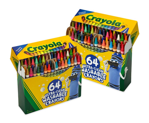 Crayola 64ct Ultra Clean Crayons, 2 Pack, Multicol