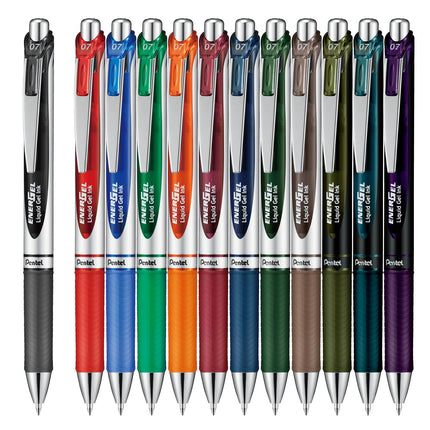 Pentel BL77-12AMZ EnerGel Ballpoint Pen, 0.7mm, 12
