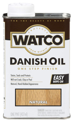 Watco 242219 Danish Oil Wood Finish, Low VOC, Pint