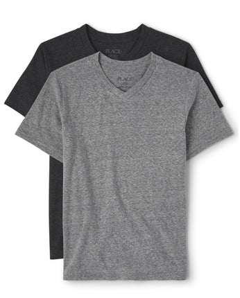 The Children's Place Boys' Basic V Neck Short Slee