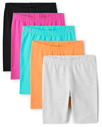 The Children's Place Girls' Solid Bike Shorts, Neo