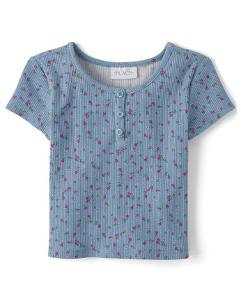 The Children's Place Girls' Basic Short Sleeve Kni