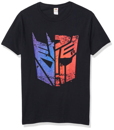 Transformers Men's Split Logo Basic Solid Tee T-Sh