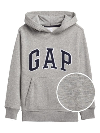 Gap Boys' Logo Hoodie Hooded Sweatshirt, Light Hea