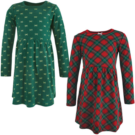 Hudson Baby Baby Girls' Cotton Dresses, Christmas
