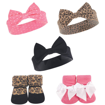 Hudson Baby Baby Girls' Headband and Socks Giftset