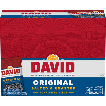David Sunflower Seeds Original (12 Pack 1 5/8 Oz E