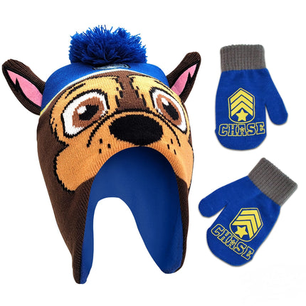Nickelodeon boys Winter Hat and Mittens Set, Paw P