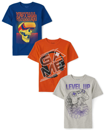 The Children's Place Boys' Short Sleeve Dinosaur G
