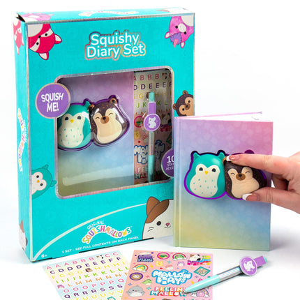 SQUISHMALLOWS Original Squishy Diary Set, Includes