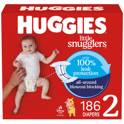Huggies Little Snugglers Size 2 Baby Diapers, Size