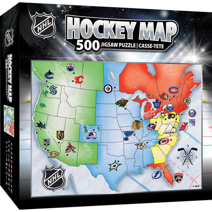 MasterPieces NHL1001: NHL League Map 500pc Puzzle