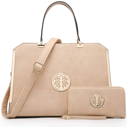 Dasein Women's Structured Designer Satchel Handbag