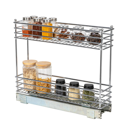Household Essentials Chrome 2-Tier Sliding Cabinet