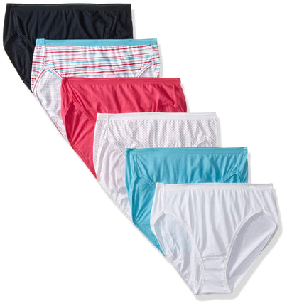 Fruit of the Loom Women`s 6pk Assorted Cotton Hi-C