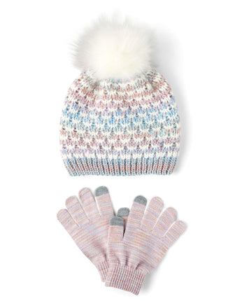 The Children's Place girls Winter Hat and Mittens